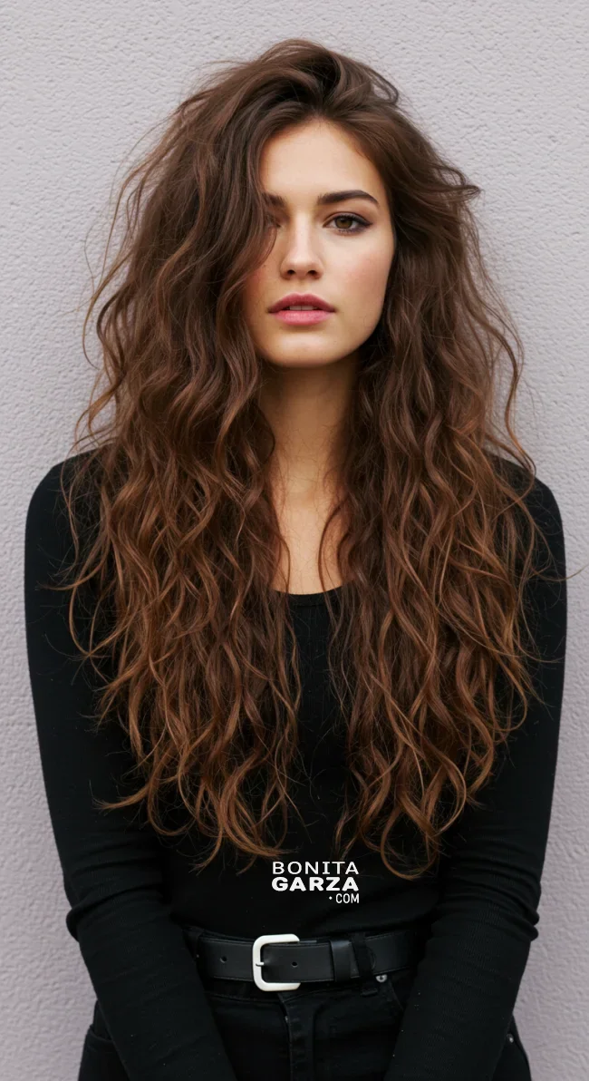 4. Long and Unbrushed Waves | 8 Classic Grunge Hairstyles That Are Most Popular