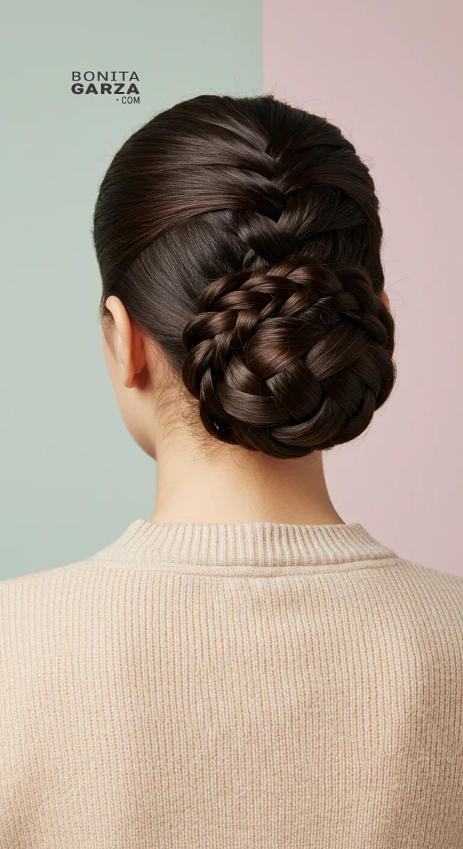 5. Neat Braided Bun | 8 Best Preppy Hairstyles: The Best Styles For A Classic Look