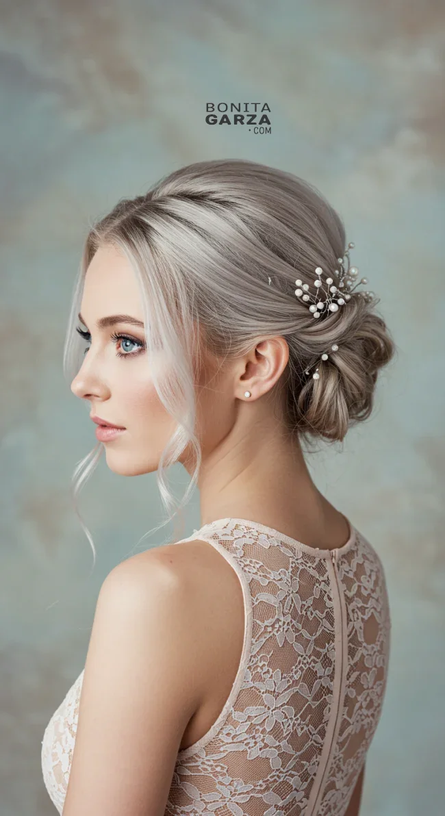 7. Wispy Chignon with Pearl Accessories | Hairstyles For Valentine’s Day: Flirty Styles And Romance