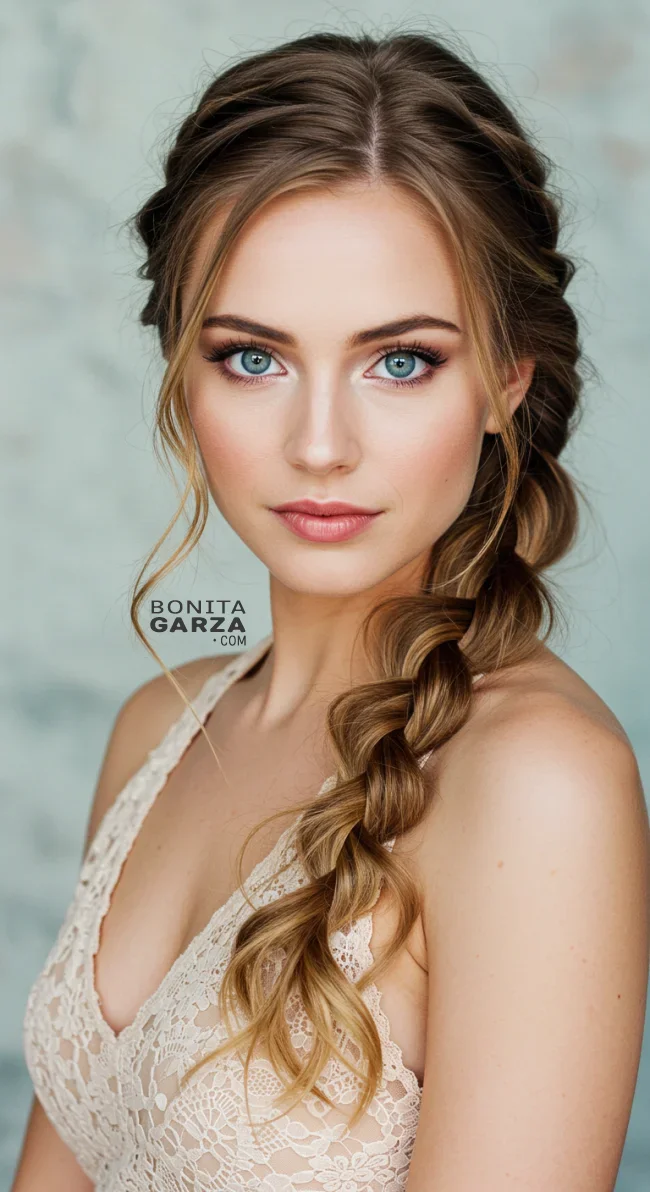 8. Loose Side Braid with Soft Curls | Hairstyles For Valentine’s Day: Flirty Styles And Romance