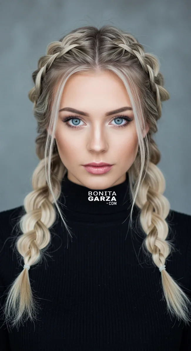 8. Snowy Blonde Braided Crown | Winter Blonde Hairstyles: 15 Chic Ways To Flaunt This Hair Color
