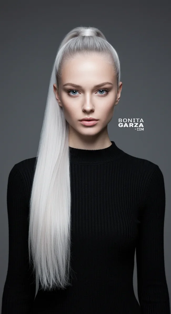 7. Ice Queen High Ponytail | Winter Blonde Hairstyles: 15 Chic Ways To Flaunt This Hair Color