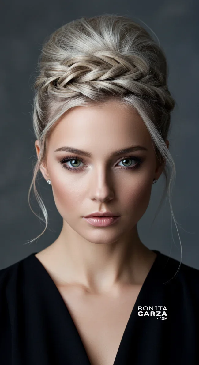 12. Frosty Blonde Twisted Updo | Winter Blonde Hairstyles: 15 Chic Ways To Flaunt This Hair Color