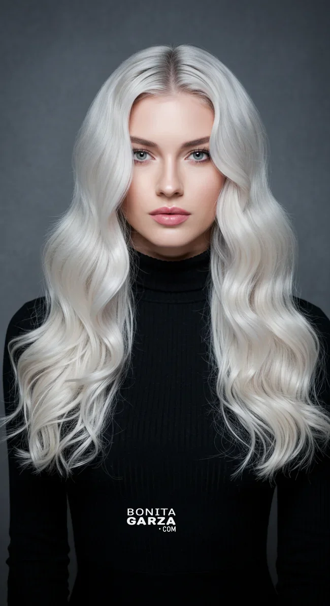 6. White Blonde Hollywood Waves | Winter Blonde Hairstyles: 15 Chic Ways To Flaunt This Hair Color