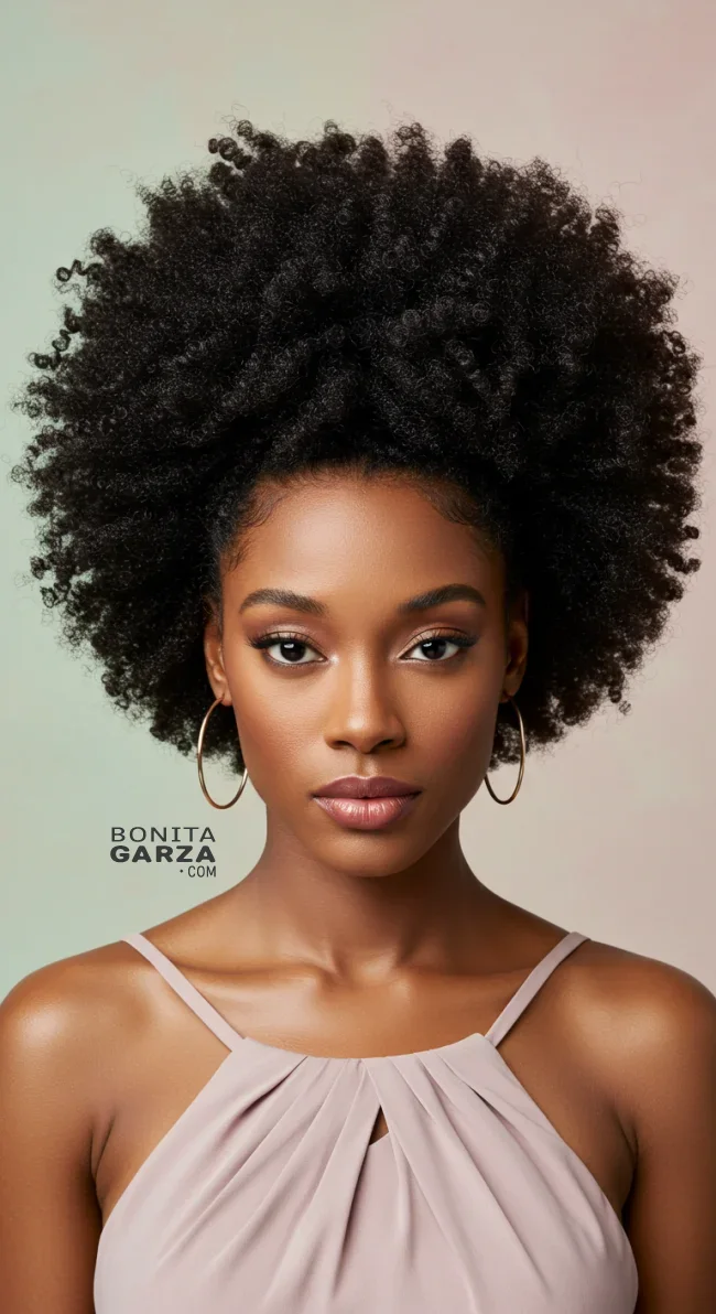 8. Voluminous Afro Puff | Top 8 Bridesmaid Hairstyles For Every Hair Type