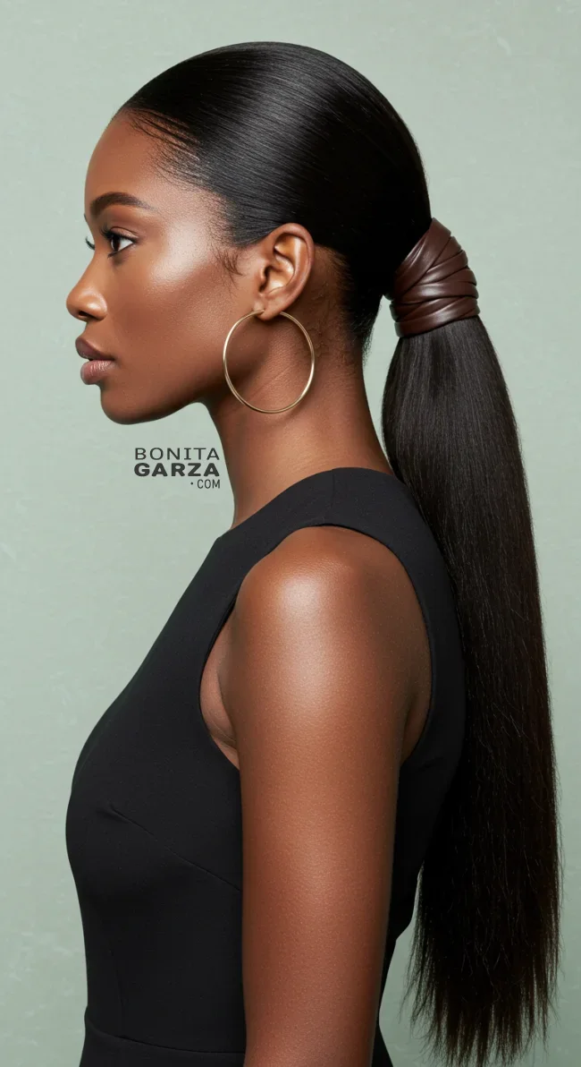 7. Wrap-Around Ponytail | Ponytail Styles For Black Women: Trendy And Elegant Looks