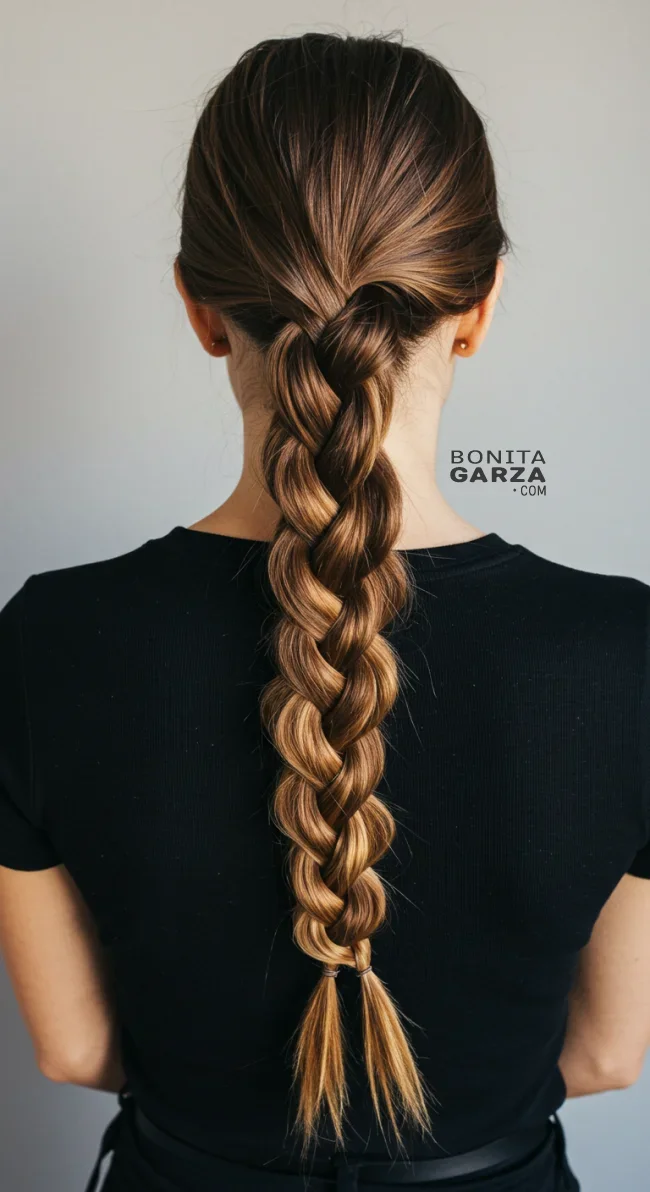 7. Four-Strand Braid | 15 Different Types Of Braids With Inspirational Examples