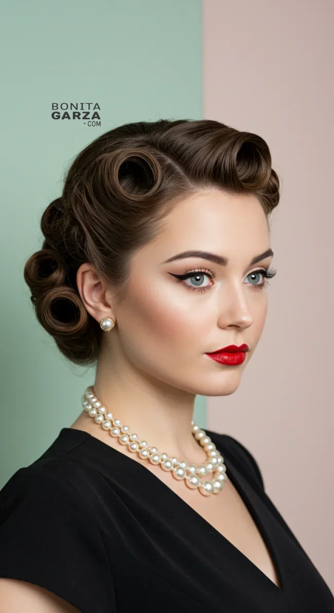 12. Retro Victory Roll | Top 15 Modern Updo Hairstyles: Styling Tips And Trend Insights