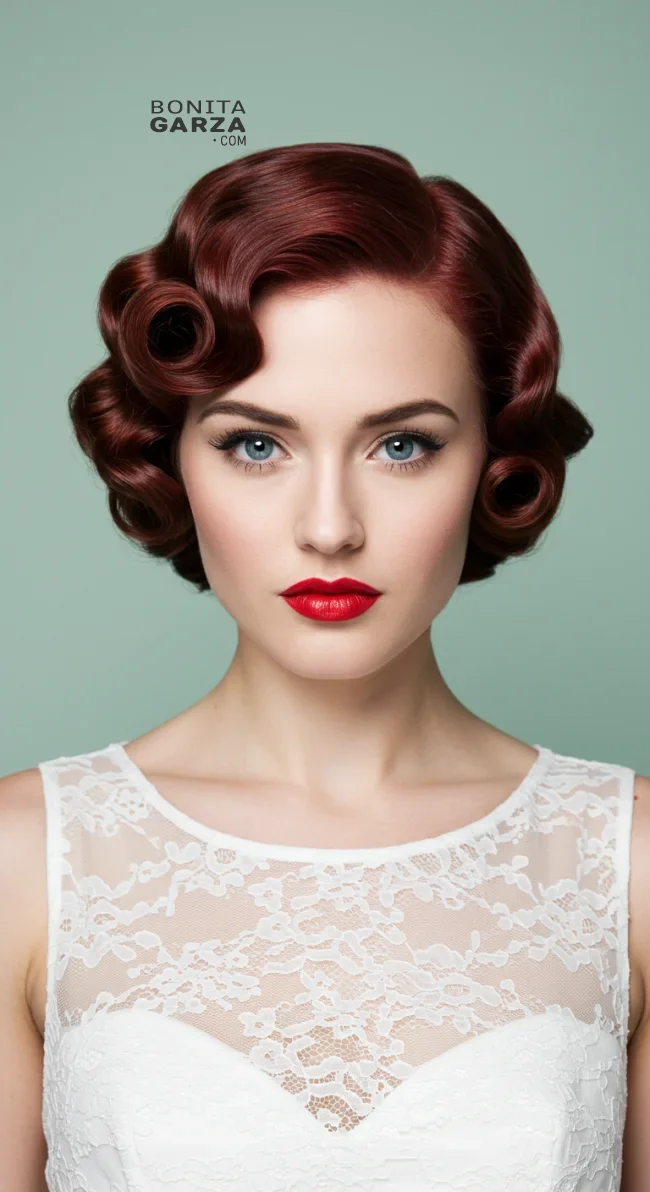 7. Retro Pin-Up Curls | Bridal Hairstyle For Short Hair: Top 15 Picks For Your Big Day!