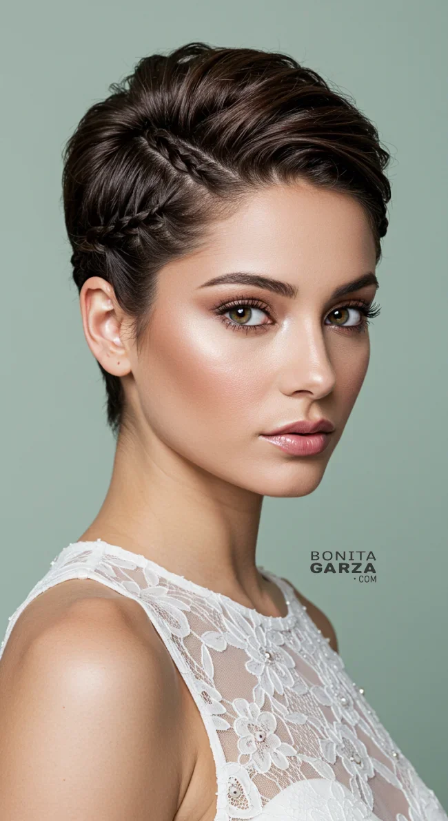 13. Braided Pixie Style | Bridal Hairstyle For Short Hair: Top 15 Picks For Your Big Day!