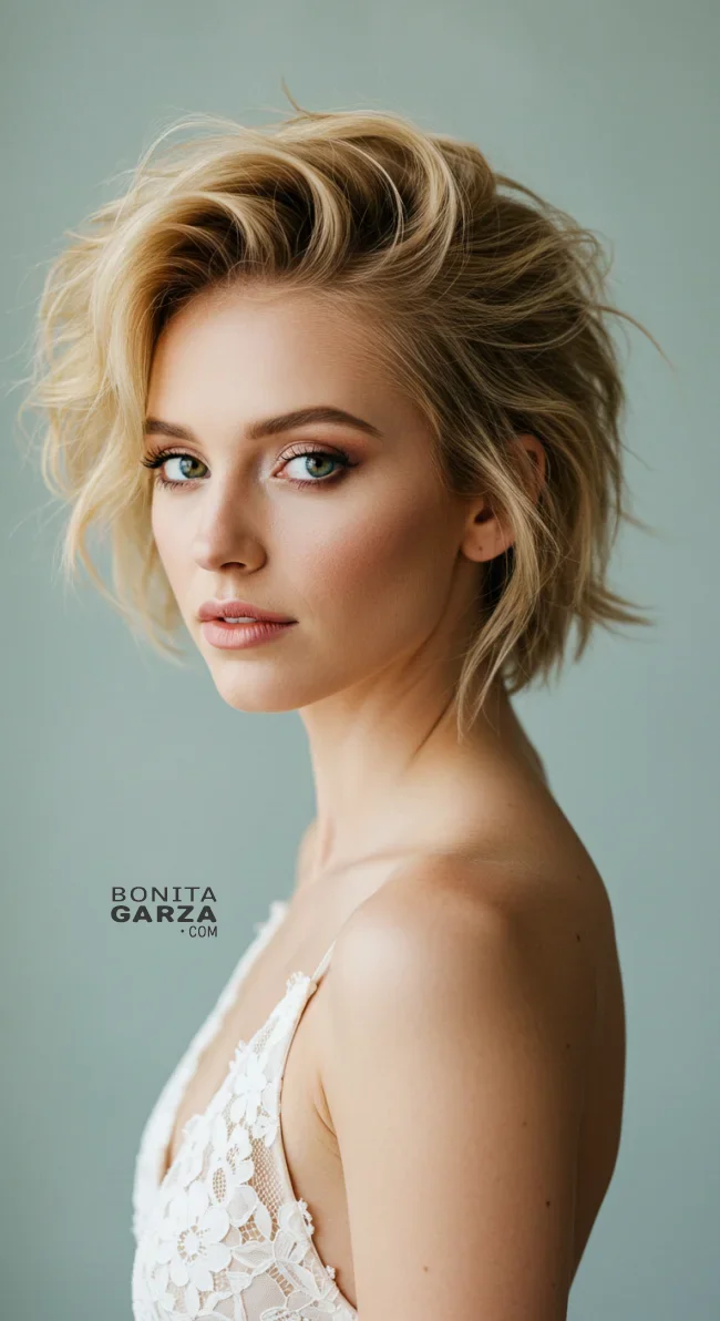 11. Messy Chic Updo | Bridal Hairstyle For Short Hair: Top 15 Picks For Your Big Day!