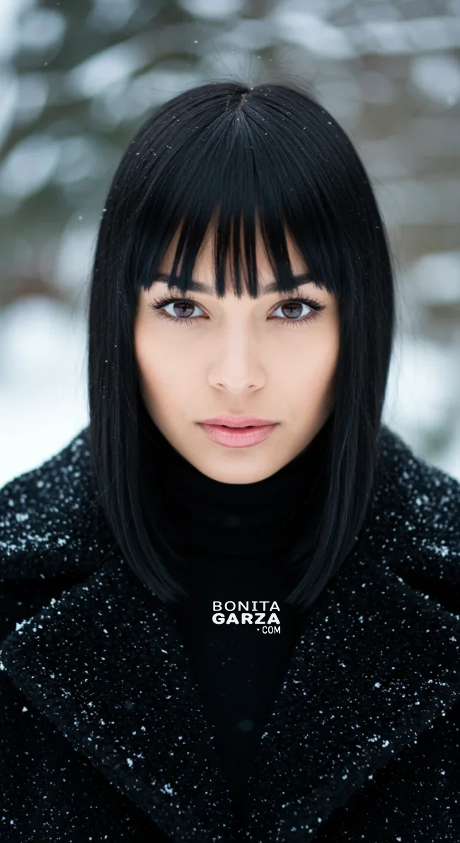 10. Sleek Straight Mid-Length Cut | 15 Winter Haircut Trends To Jump On Right Now