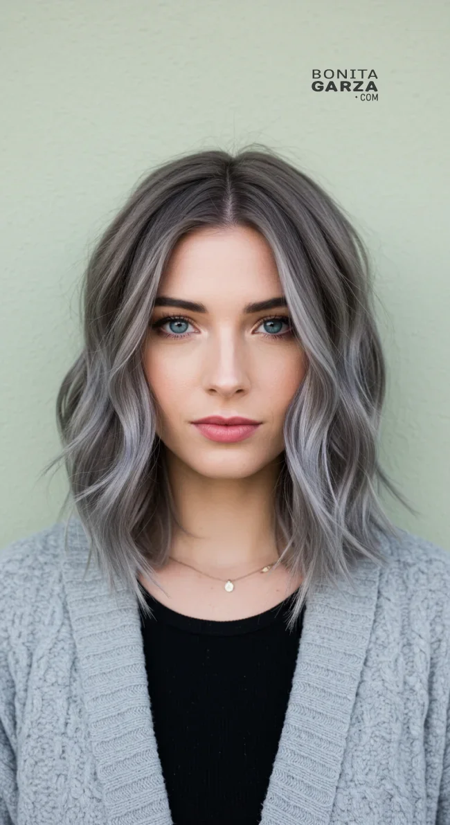 3. Ash Brown to Smoky Grey Ombre | 15 Majestic Ombre Winter Hair Colors Not To Miss