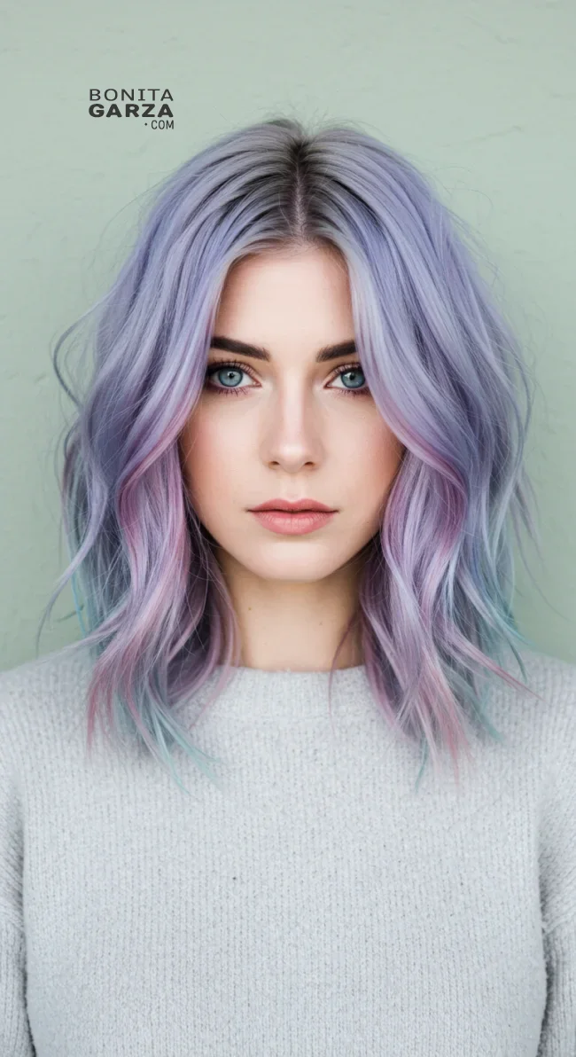10. Silver Grey to Pastel Blue Ombre | 15 Majestic Ombre Winter Hair Colors Not To Miss