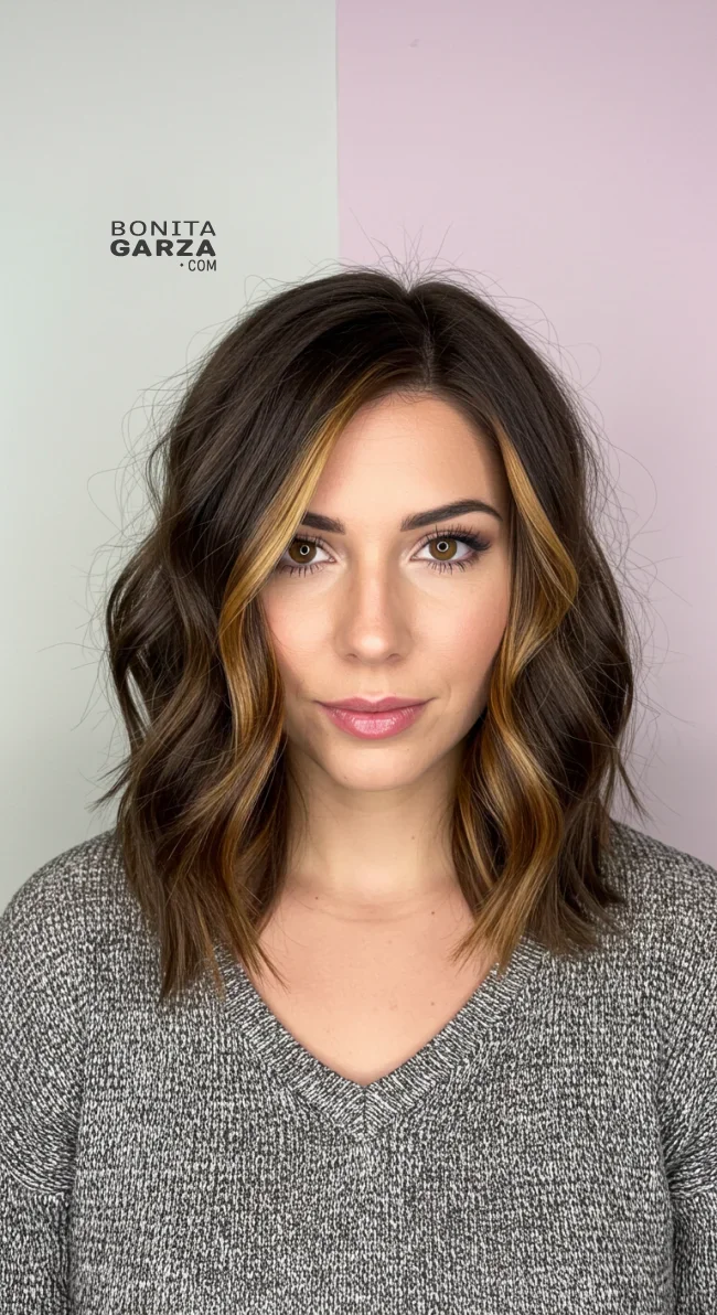 2. Honey Caramel Highlights on Brunette Hair | Unveiling The Allure Of Caramel Hairstyles - Sweeter Than Ever