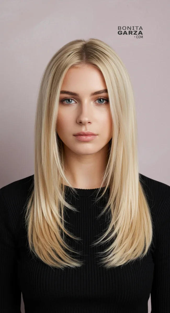 2. Layered Step Cut with Straight Ends | Step Cutting Hairstyles For Long Hair: Stylish Trends