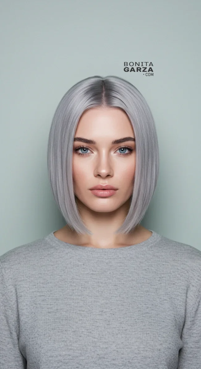 8. Ash Gray Blunt Bob | Hair Color Trends Of 2025: A Comprehensive Guide To On-Trend Shades And Styles