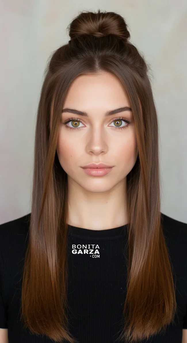 1. Classic Half Bun | Half Bun: Universally Loved As A Style Craze