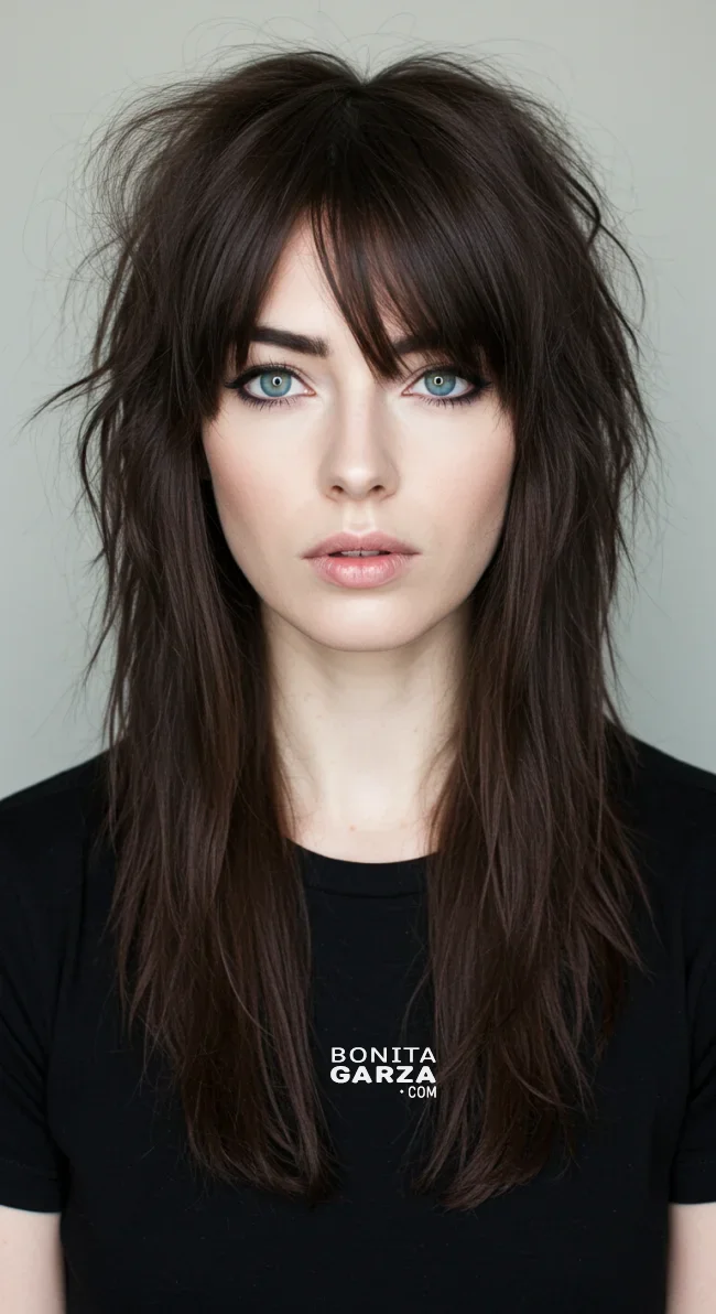 15. Sleek and Straight Wolf Cut | Most Beautiful Wolf Cut Hairstyles For This Winter