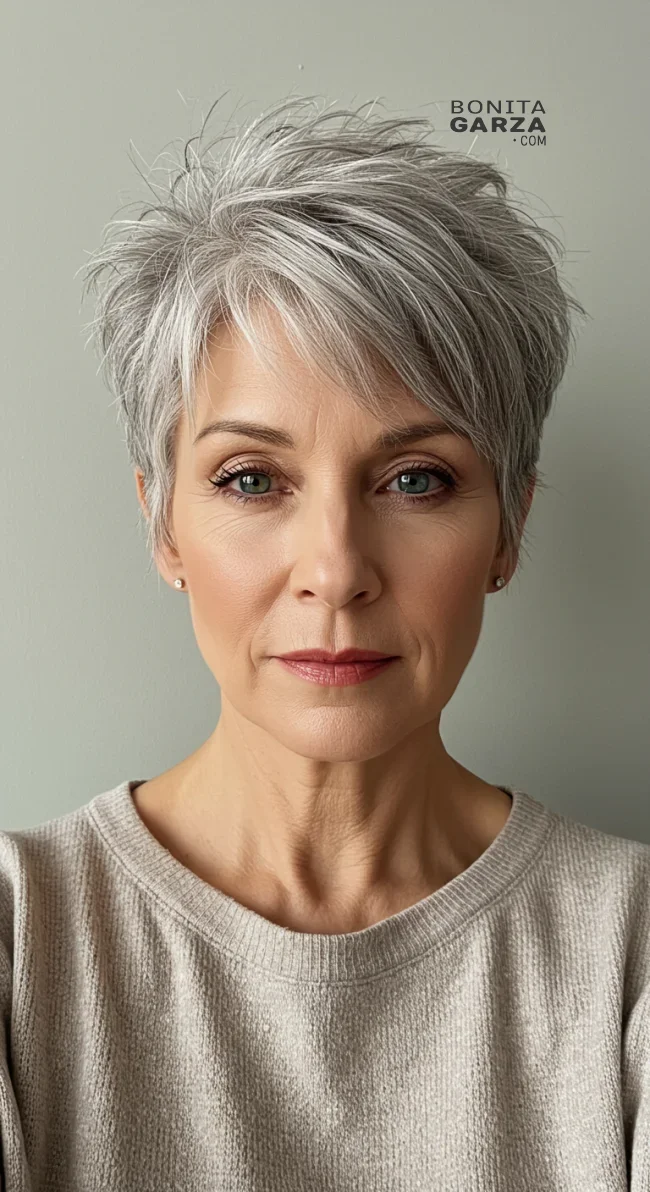 4. Textured Crop Cut | Elegant Hairstyles For Women Over 60 With Fine Hair