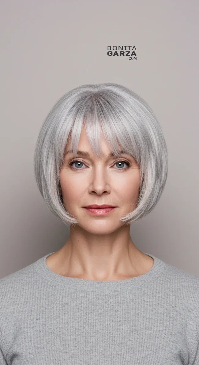 1. Classic Bob with Subtle Layers | Trendy And Age-Defying Hairstyles For Older Women